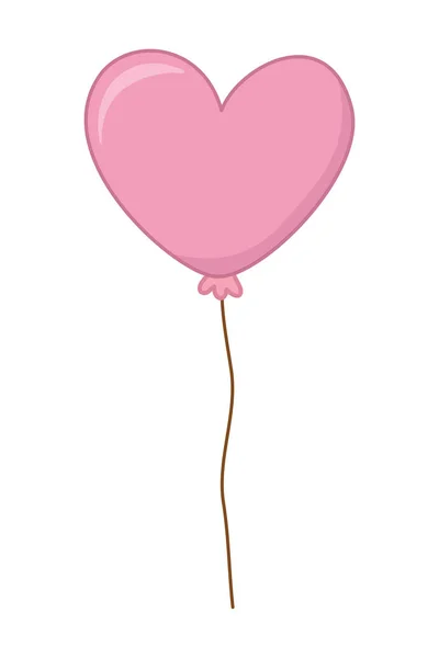 Balon ilustracja kształt serce pływające wektor — Wektor stockowy