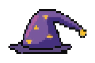 İzole Ortaçağ ve fantezi sihirbaz şapka tasarım vektör illüstrasyon