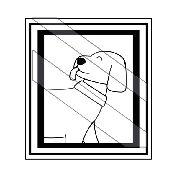 Perro ilustrador vector de diseño de dibujos animados — Archivo Imágenes Vectoriales
