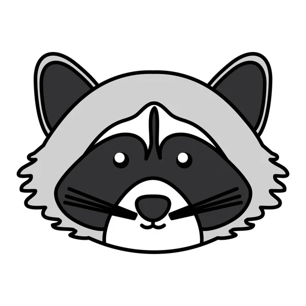 Cute raccoon woodland animal character — Stock Vector