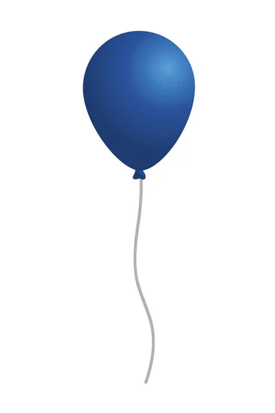 Isolated blue balloon design vector illustration — Stock Vector