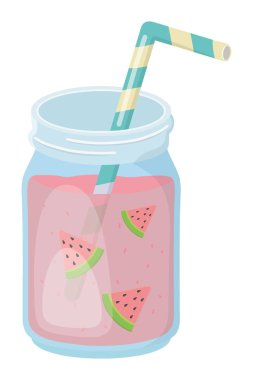 Karpuz suyu içecek tasarım vektör illüstrasyon