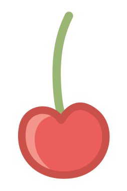 Yaprakları tasarımı ile izole kiraz meyve