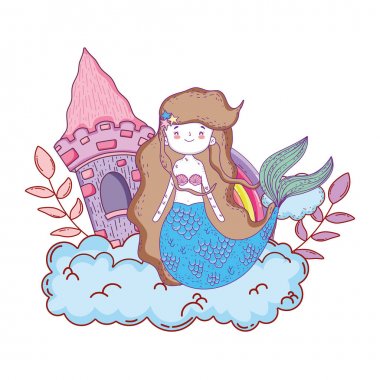 kale denizaltı sahnesi ile deniz kızı