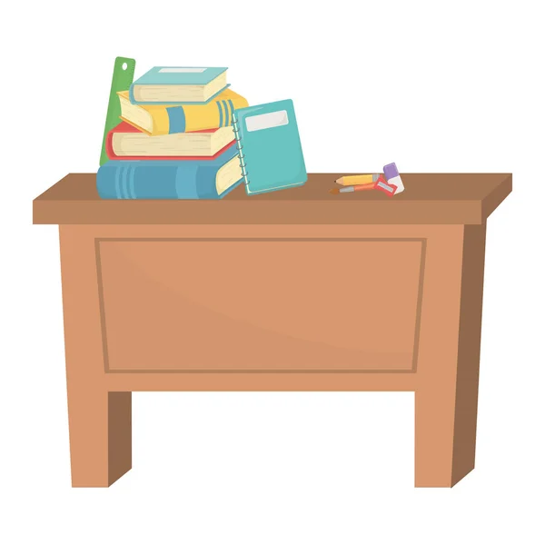 Desk and school supplies design — Stock Vector