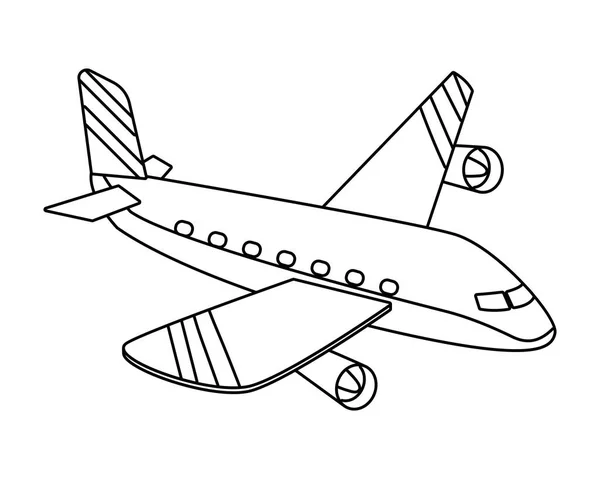 Transporte avião avião avião jet cartoon — Vetor de Stock