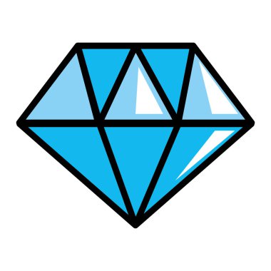 Elmas illüstrasyon izole mücevher simge tasarlamak vektör