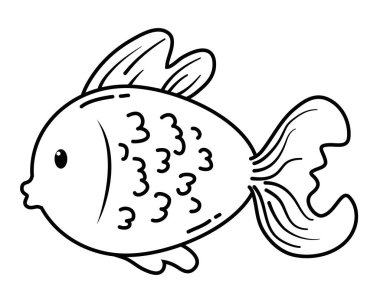 Balık karikatür tasarım vector Illustrator