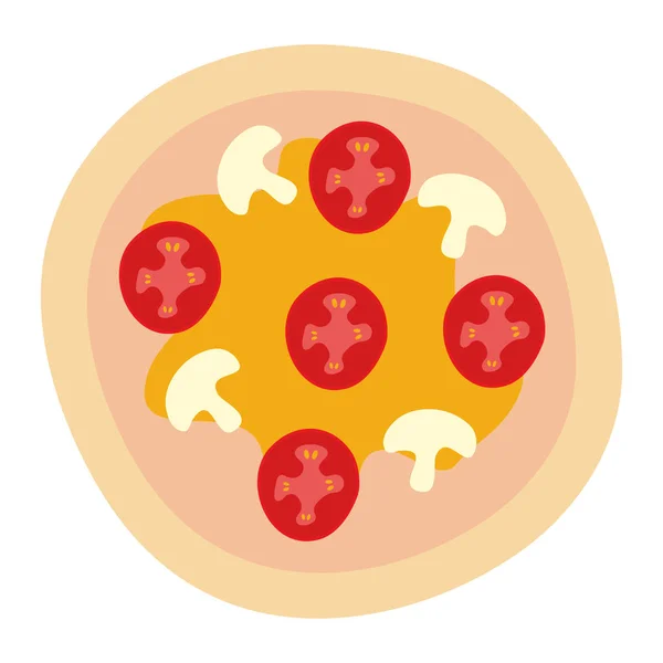 Deliciosa pizza italiana comida rápida — Vector de stock