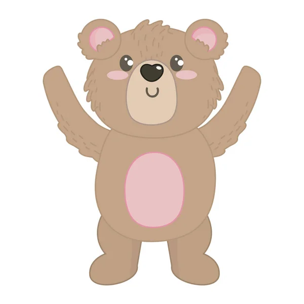 Illustrateur vectoriel de dessin animé isolé ours — Image vectorielle