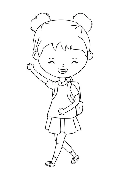 Girl kid of school design — Stock Vector