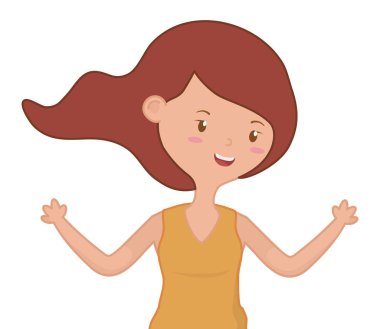 Genç kız karikatür tasarım vector Illustrator