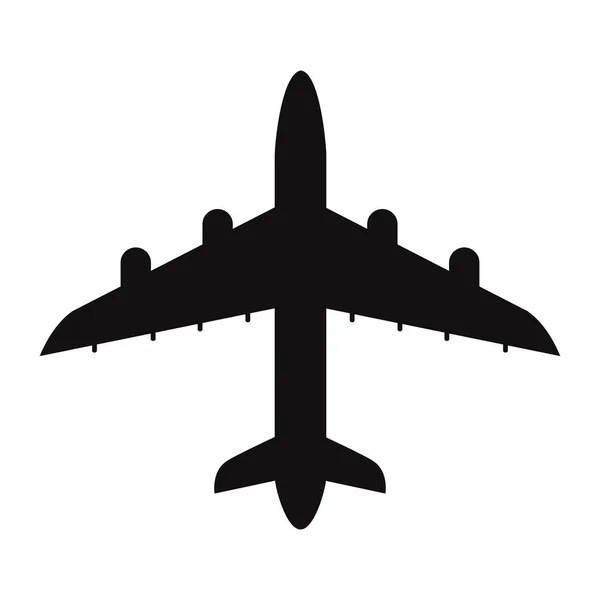 Ilustracja samolot na białym tle projekt sylwetka wektor — Wektor stockowy