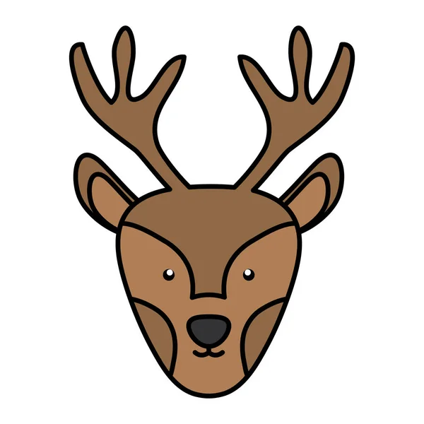Bonitos renas arborização personagem animal — Vetor de Stock