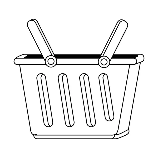Cesta de la compra icono vector ilustración — Vector de stock