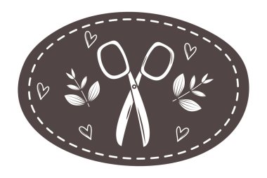 Terzi dükkan tasarım izole makas aracı