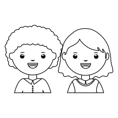 sevimli küçük öğrenciler çift karakter