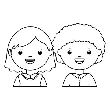 sevimli küçük öğrenciler çift karakter