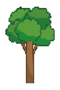 İzole soyut ve sezon ağaç tasarım vektör çizim