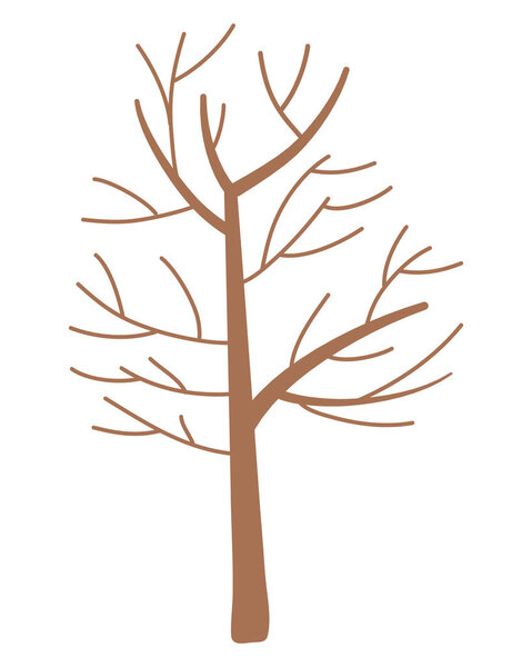 Isolated abstract and season tree design