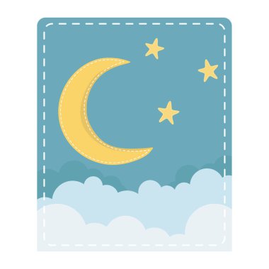 Sevimli ay tasarım vektör illüstrasyon