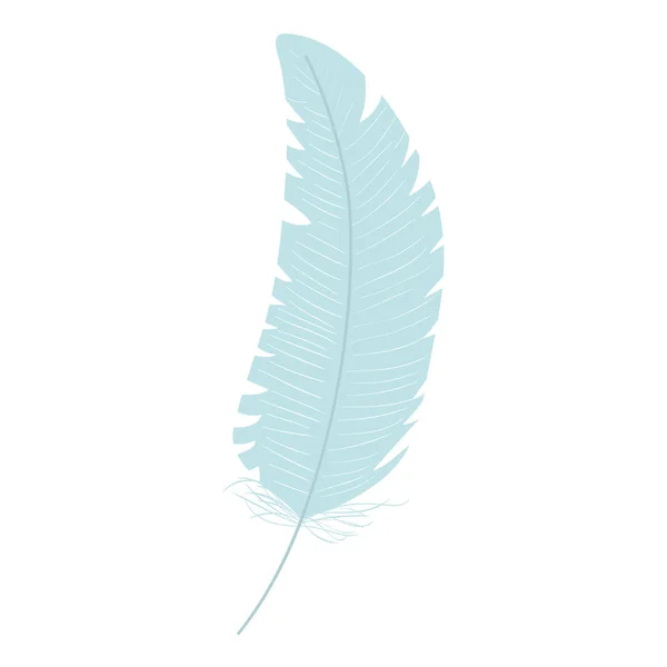 Cute bohemian feather decorative icon — Stock Vector