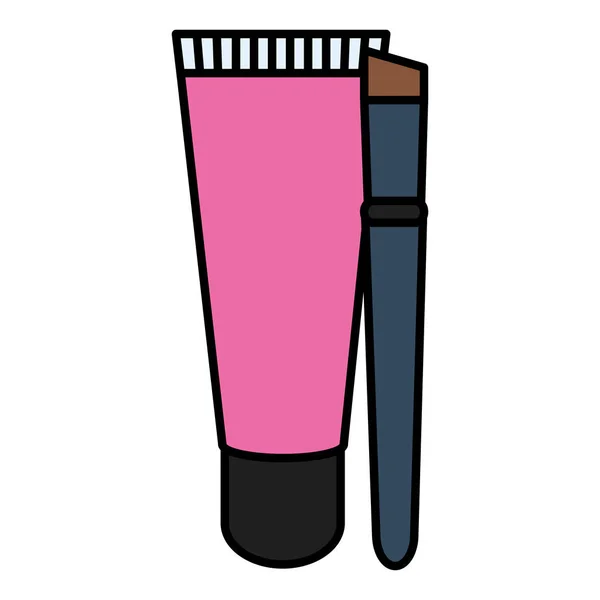 Brosse de maquillage et dessin lumineux — Image vectorielle