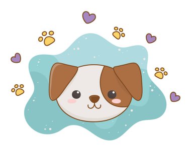 İzole köpek karikatür tasarım vektör