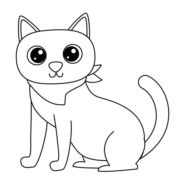Katt tecknad design vektor illustratör — Stock vektor