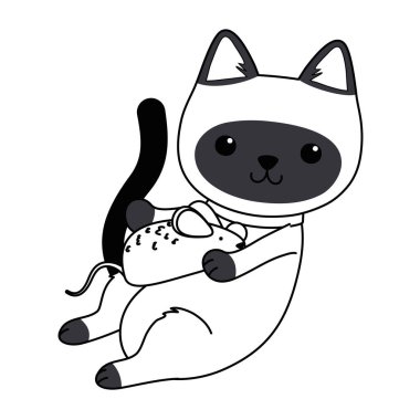 Kedi karikatür tasarım vector Illustrator