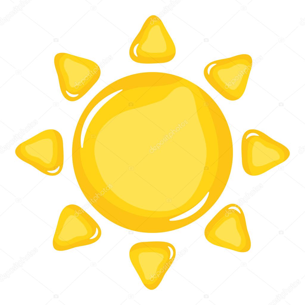 summer sun hot isolated icon