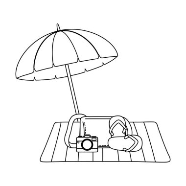 Relax illüstrasyon karikatür vektör yaz