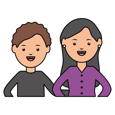 Genç öğretmenler çift eğitim karakterleri