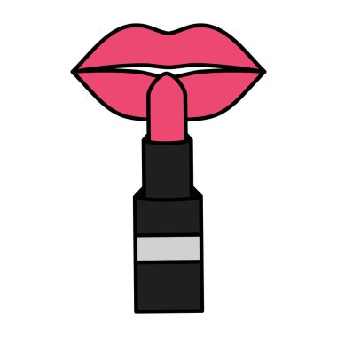 ruj çizim simgesi makyaj