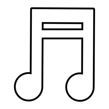 İzole müzik notu siluet tasarımı