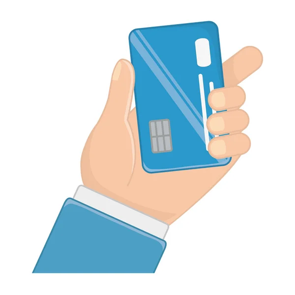 Isolado desenho do cartão de crédito ilustração vetorial — Vetor de Stock