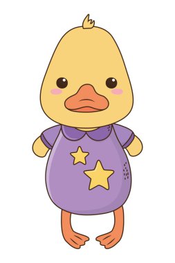 İzole bebek ördek karikatür tasarım