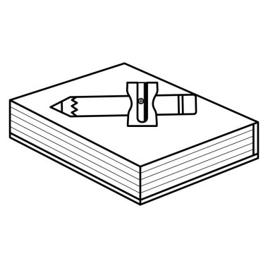 kalem ve kalemtıraş ile metin kitabı okul temini