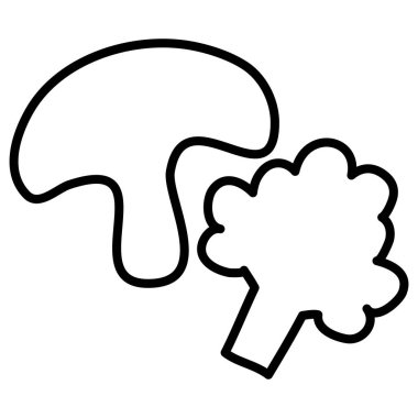 brokoli ve mantar sebze sağlıklı gıda