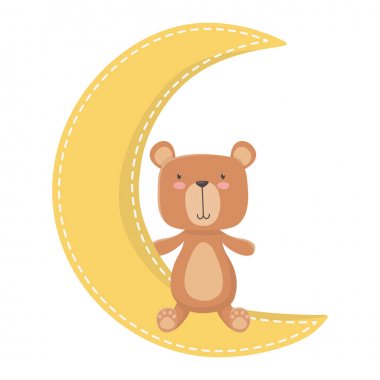 Oyuncak ayı karikatür tasarım vektör illüstrasyon