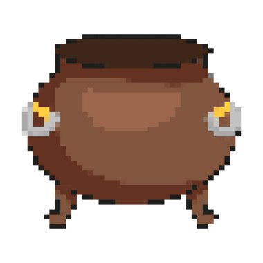 İzole Ortaçağ pot tasarım vektör illüstrasyon