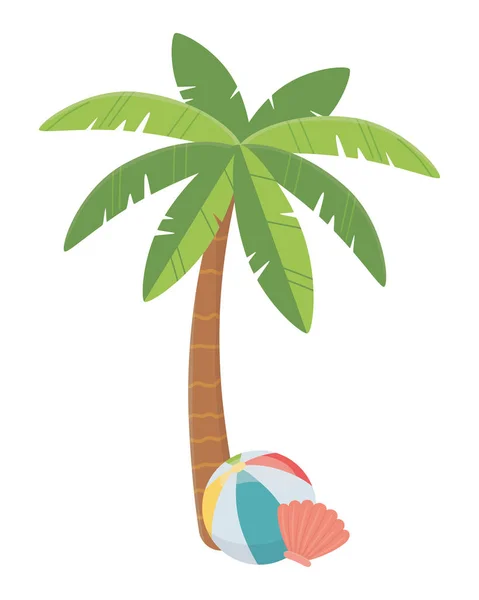 Diseño de palmera, ilustración vectorial de verano — Vector de stock