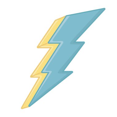 İzole gök gürültüsü simgesi tasarım vektör illüstrasyon