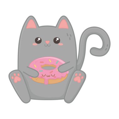 Kawaii kedi karikatür tasarım