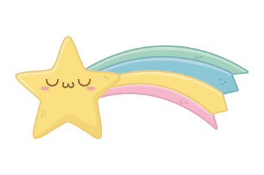 Kawaii yıldız karikatür tasarım