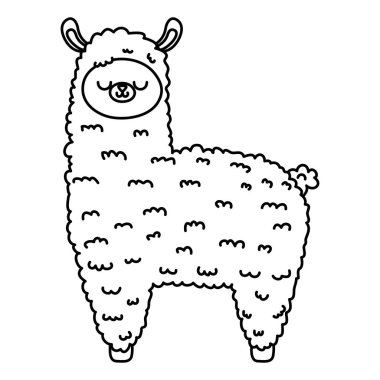 Kawaii Lama karikatür tasarım