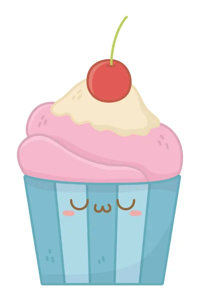 Kawaii van muffin cartoon design — Stockvector