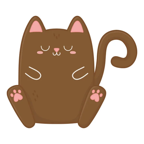 Kawaii av Cat Cartoon Design — Stock vektor