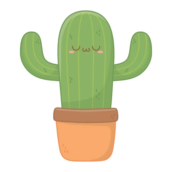 Kawaii de diseño de dibujos animados de cactus — Vector de stock