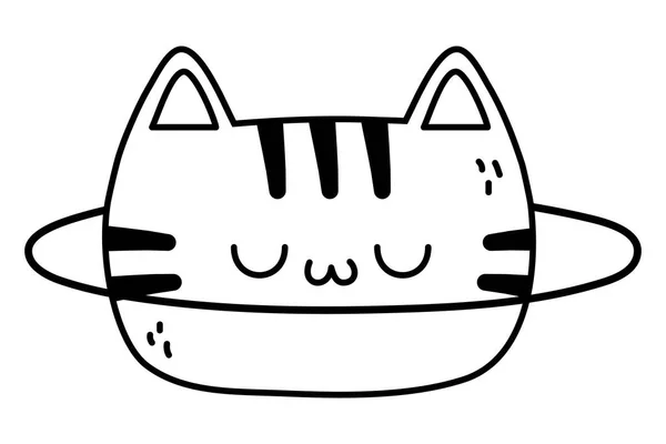 Kawaii de desenho animado de gato — Vetor de Stock